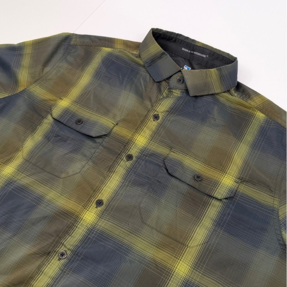 Kuhl Response Button Down Shirt‎ Mens Medium Plaid Utility Outdoors GorpCore